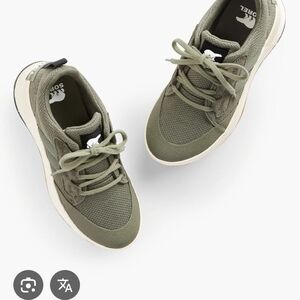 Sorel Sage Green Canvas Sneakers with Minimalist Design